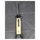 Italian 9" Simulated Ivory Stiletto OTF Knife