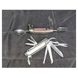 Vtg Colonial Prov Camping Set & Myron Multi Tool
