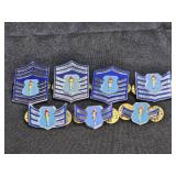 7 Rank Insignia USAF JROTC Pins