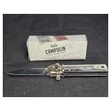 AGA Campolin Drop Point Folding Auto GO-DOM15-HB