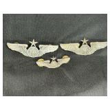 3 US Air Force Senior Aircrew Badges Pins