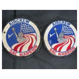 2 US Air Force Aircrew SAC WARRIOR Patches