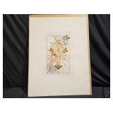 William Marlow Signed L.E. Etching "Garden Design"