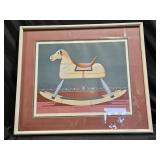 Folk Art Rocking Horse Print by Ashley Brooks