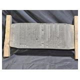 Antique Asian Woodblock Printing Plate