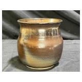 Hand Crafted Brown Glazed Stoneware Pottery Bowl