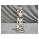Vtg African Hand Carved Wooden Fertility Statue