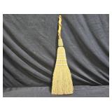 Vtg Folk Art Hand Crafted Broom w/ Twisted Handle