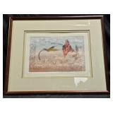 William Marlow Framed Signed Etching "Jamaican"