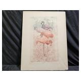 L. E. Lithograph "Flamingo Row" by William Marlow