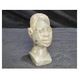 Vintage African Hand Carved Soapstone Bust