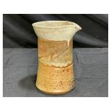 Handcrafted Studio Brown Glazed Pottery Pitcher