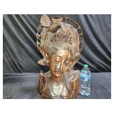 Balinese Hand Carved Bust of a Young Woman