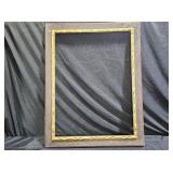Large Carved Wooden Frame with Gold Trim