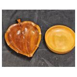 2 Carved Wooden Bowls: Wolverine & Sidney Farber