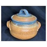 Handmade Stoneware Glazed Covered Dish