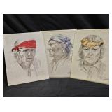 3 L.E. Prints of Native Americans by Gale McKinley
