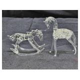 Spun Glass Rocking Horse & Riding Horse