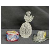 Hand Blown Drum, Cowboy Hat & Pineapple