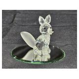 Vtg Swarovski Crystal Sitting Fox Figurine