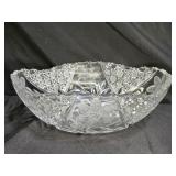 Cut Crystal Oval Serving Bowl