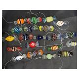 20 Murano Style Art Glass Wrapped Candy Pieces