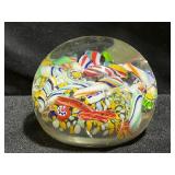 Vtg Gentile Scrambled Milford & Cane Paper Weight