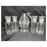 Honeycomb Honey Dispenser & 4 VTG Spice Bottles