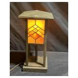 Mission Style Stained Glass Desk Lamp