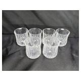 6 Lead Crystal Shot Glasses 2"