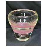 Signed M Sanders Pink Floral Design Bowl