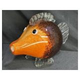 Murano Style Art Glass Fish Sculpture Paperweight