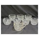 8 Vintage Glass Punch Cups