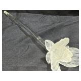 Frosted 6 Petal 19" Hand Blown Flower