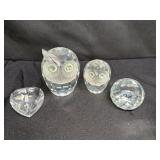 4 Swarovski Crystal SCS Paper Weights & Figurines