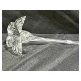Hand Blown Clear Glass Bud Vase