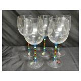 5 Crate + Barrel Caprice Wine Glass Color stem