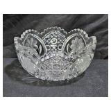 VTG ABP Cut Crystal Floral Design Bowl