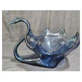 Cobalt Blue Art Glass Swan