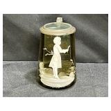 Mary Gregory Small Stein Amber Glass
