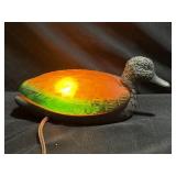 Vintage Glass Mallard Duck Lamp