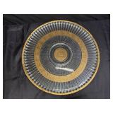 Culver Signed  Gold Glass Serving Platter