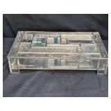 Geometric Stained Leaded Glass Box