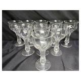 9 Hollow Stem Champagne Glasses