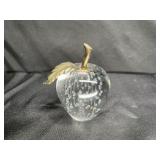Control Bubble Art Glass Apple Paperweight