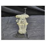 Vintage Hand Blown Spun Glass Pot Bellied Stove