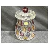 VTG Czech Bohemia Glass Sugar / Jam Jar