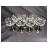 7 Roemer Etched Grape Leaf Green Beehive Stems