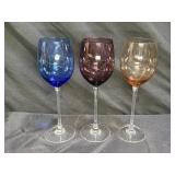 3 Vintage Lenox Tuscany Swirl Colorful Wine