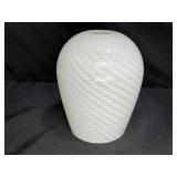 White Murano Glass Lampshade Swirl Design
